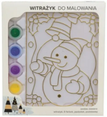 Новорічна наклейка для вікон Jumi Сніговик, з фарбами, 16х12 см (5900410886810)