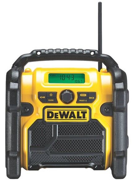 Зарядний пристрій-радіоприймач DAB/FM DeWALT DCR020 (без акумулятора і ЗП) фото 3