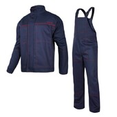 Куртка + комбінезон Lahti Pro зварювальника M (50см) зріст 170-176cм об'єм грудей 104-112см синій (L4140522)