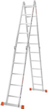 Лестница-трансформер алюминиевая четырёхсекционная BLUETOOLS 4x5 (160-9405)