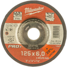 Шлифовальный диск Milwaukee по металу SG 27/125x6 PRO+ (4932451502)