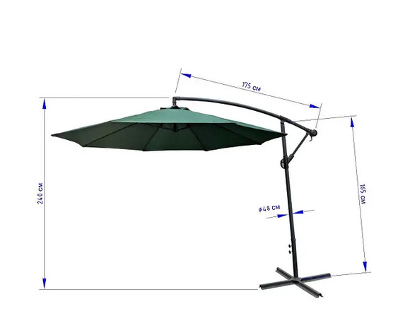 Садовый зонт Time Eco ТЕ-009-300 (4820211101237) изображение 5