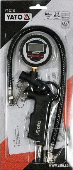 Пистолет для подкачки шин с цифровым манометром Yato (YT-23702) изображение 2