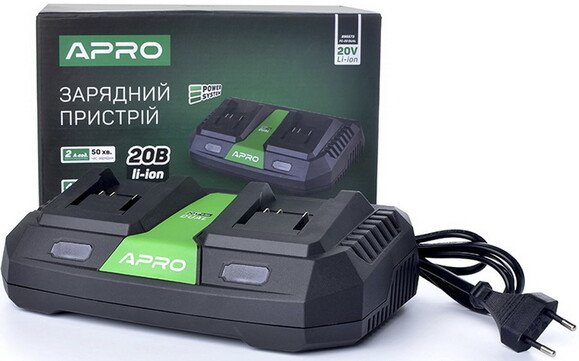 Двойное зарядное устройство APRO FC20 Dual 20В (895573) изображение 2
