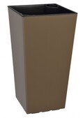 Кашпо Plastkon ELISE 20 см, серо-коричневый, глянцевый (8595096946674)