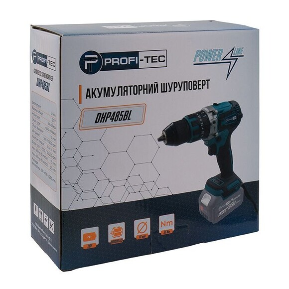 Аккумуляторный шуруповерт PROFI-TEC DHP485BL (005967) (без АКБ и ЗУ) изображение 12