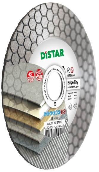 Диск алмазний відрізний Distar 1A1R 125x1,6/1,2x25x22,23 Edge Dry (11115537010) фото 2