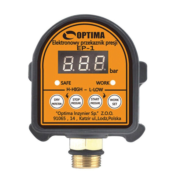 Електронне реле тиску Optima EP-1 із захистом сухого ходу (8798)