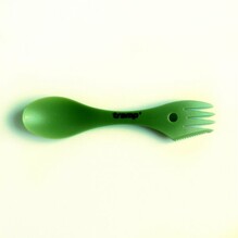 Ложка-вилка (ловилка) пластмассовая Tramp зеленая (TRC-069-green)