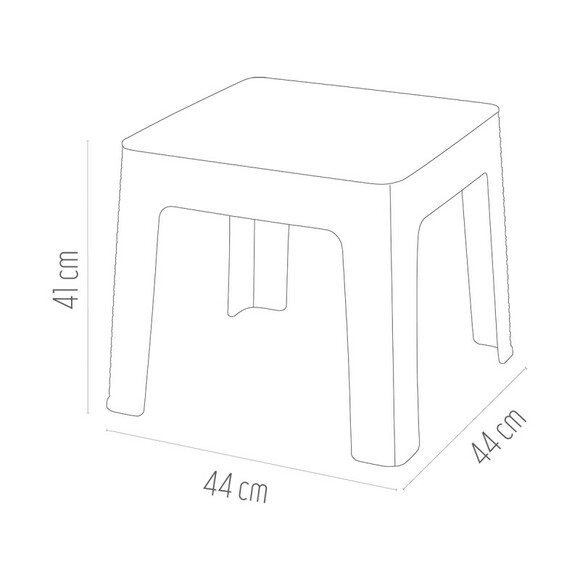 Стол к шезлонгу Irak Plastik Sehpa, белый (00-00005891) изображение 2