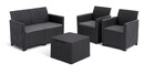 Комплект мебелі Keter Claire 2-місний диван зі столиком і креслами (253084)