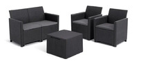 Комплект мебелі Keter Claire 2-місний диван зі столиком і креслами (253084)