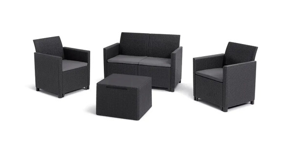 Комплект мебелі Keter Claire 2-місний диван зі столиком і креслами (253084) фото 2