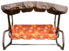 Гойдалка розкладна УКРАЇНСЬКІ КОНСТРУКЦІЇ Помаранчевий піон тримісна, 2150 мм