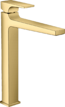 Смеситель для раковины Hansgrohe Metropol 32512990 со сливным клапаном push-open, золото