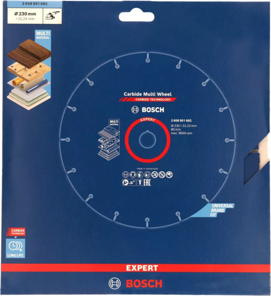Відрізний твердосплавний круг Bosch Expert Carbide Multi Wheel, 230х22.23 мм (2608901682) фото 3