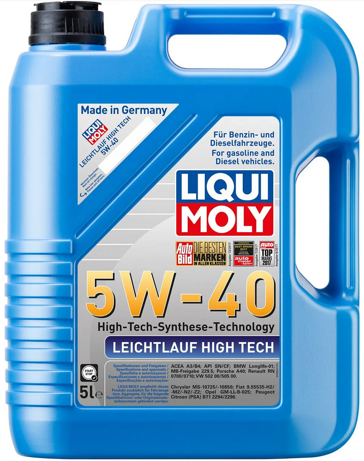 

Синтетична моторна олива LIQUI MOLY Leichtlauf High Tech 5W-40, 5 л (8029)