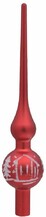 Верхівка на ялинку Chomik з малюнком, 20 см, пластик, червона (5900779830448_2)