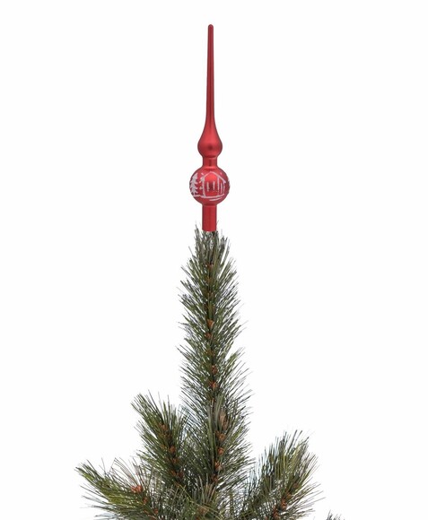 Верхушка на елку Chomik с рисунком, 20 см, пластик, красная (5900779830448_2) изображение 3