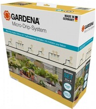 Комплект поливу Gardena Micro-Drip-System Balcony Set для балкону на 15 рослин (13401-20.000.00)