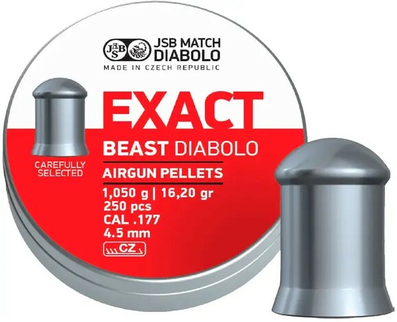 Пули пневматические JSB Diabolo Exact Beast, калибр 4.5 мм, 250 шт (1453.06.07)