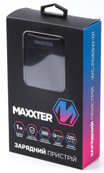 Зарядное устройство Maxxter для ноутбука, планшета, телефона (WC-PD65W-01) изображение 5