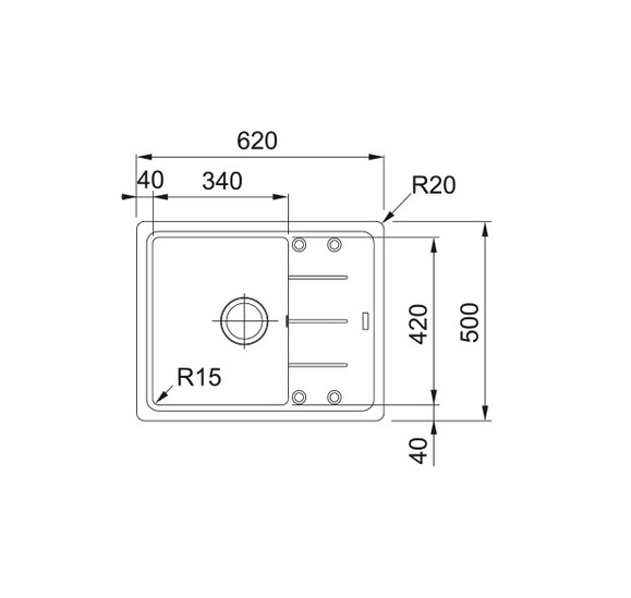 Мийка кухонна Franke Basis BFG 611-62 (мигдаль) (114.0306.795) фото 2