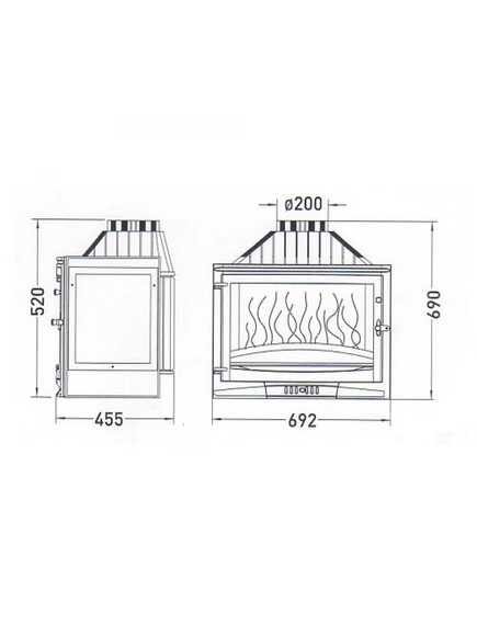 Каминная топка Invicta 700 SELENIC Right (9769-72) изображение 2