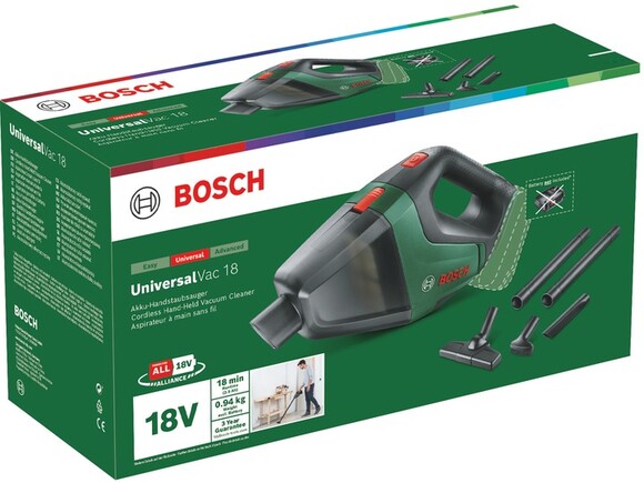 Автомобільний пилосос Bosch UniversalVac 18 Baretool (06033B9102) (без АКБ та ЗП) фото 3