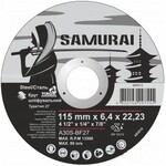 Диск шліфувальний SAMURAY 115х22.23 мм, t = 6.4 мм по металу (60V015)