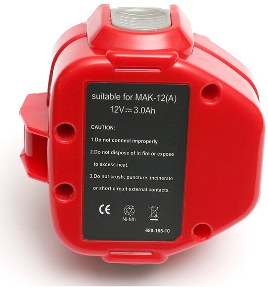 Аккумулятор PowerPlant для шуруповертов и электроинструментов MAKITA GD-MAK-12(A), 12 V, 3 Ah, NIMH 1201 (DV00PT0041) изображение 3