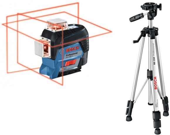 Лазерный нивелир Bosch GLL 3-80 C (AA) + BT 150 + вкладка для L-boxx (0601063R01) изображение 2