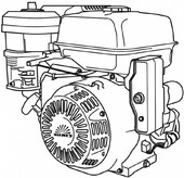 Двигатель бензиновый Vitals GE 13.0-25s (165171)