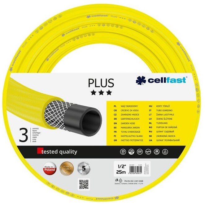 

Шланг садовый Cellfast PLUS 1/2'', 25 м (10-200_CELLFAST)