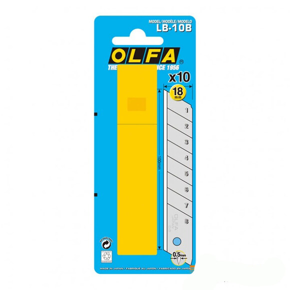 Лезо OLFA LB-10B 18 мм, 10 шт. (C110202) фото 2