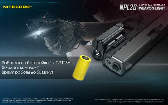 Ліхтар пістолетний Nitecore NPL20 (6-1289-20) фото 9
