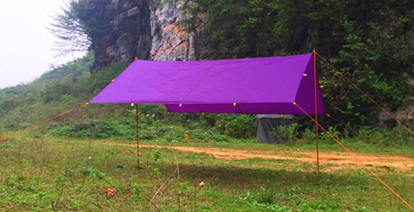 Тент туристичний 3F UL Gear 40D silicone, purple, 3 х 3 м (tent1) фото 2