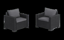 Набір садових крісел Keter California Chair (2x), графіт (252902)