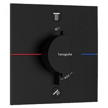 Термостат для душа Hansgrohe ShowerSelect Comfort E 15572670, на 2 потребителей, черный матовый