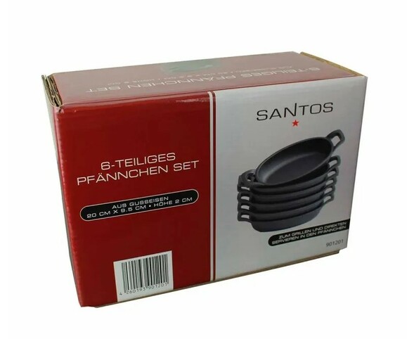 Набір сковорідок чавунних SANTOS 20х9.5 см, 6 шт. (901201)  фото 7