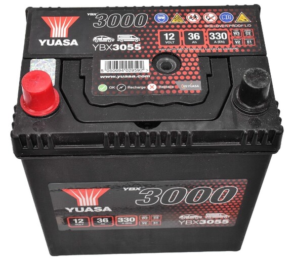 Акумулятор Yuasa 6 CT-36-L (YBX3055) фото 3
