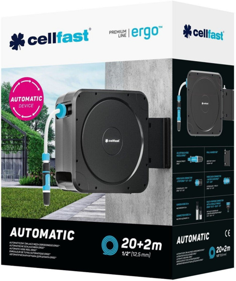 Катушка со шлангом Cellfast ERGO, автоматическая (55-410) изображение 7