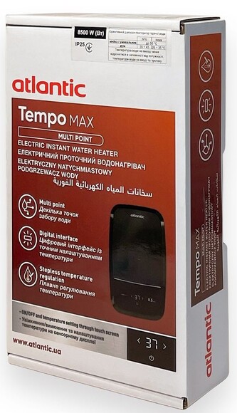 Проточный водонагреватель Atlantic Tempo Max Multi IECI-SW2C85 MP (811035) изображение 6