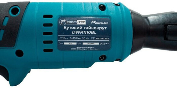 Аккумуляторный угловой гайковерт PROFI-TEC DWR1110BL (005960) (без АКБ и ЗУ) изображение 3