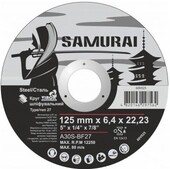 Диск шлифовальный SAMURAY 125х22.23 мм, t= 6.4 мм по металлу (60V025)