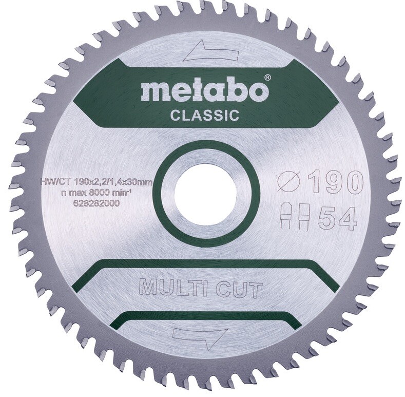 

Пильный диск Metabo MultiCutClassic 165x20 42 FZ/TZ 5град. /B (628661000)