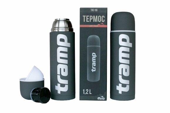 Термос Tramp Soft Touch 1.2 л Серый (TRC-110-grey) изображение 4