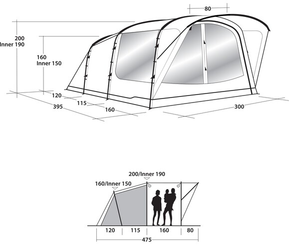 Палатка Outwell Oakwood 5 Green (111209) (928822) изображение 9