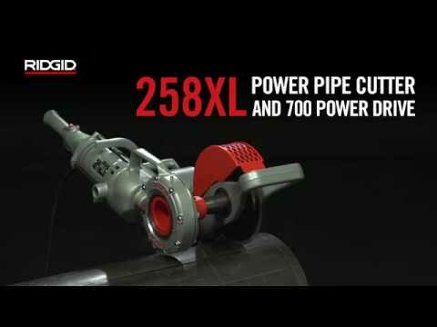 RIDGID 258XL Power Pipe Cutter and 700 Power Drive