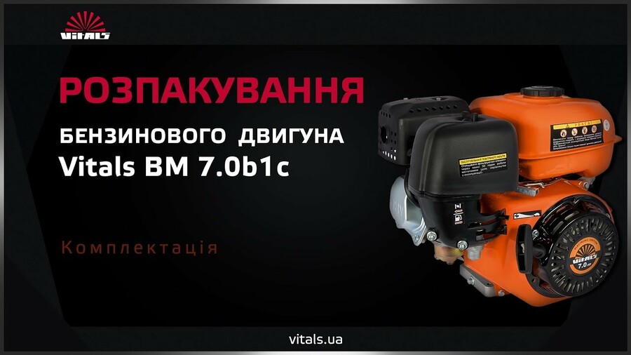 Розпакування бензинового двигуна Vitals BM 7.0b1c